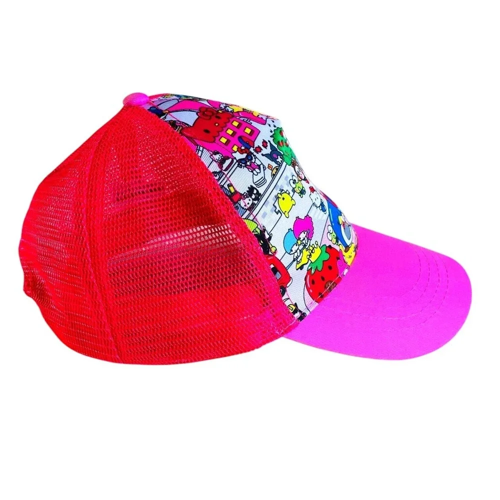 Hello Kitty and Friends Trucker Hat Pink Mesh Cap Cartoon Character‎ Sanrio Hat